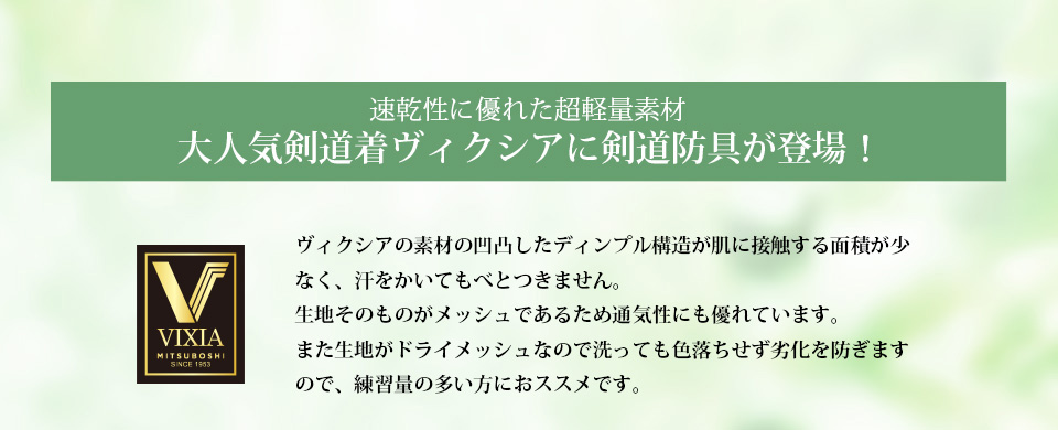 VIXIA剣道防具登場