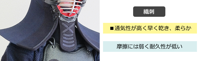 剣道防具の織刺の特徴