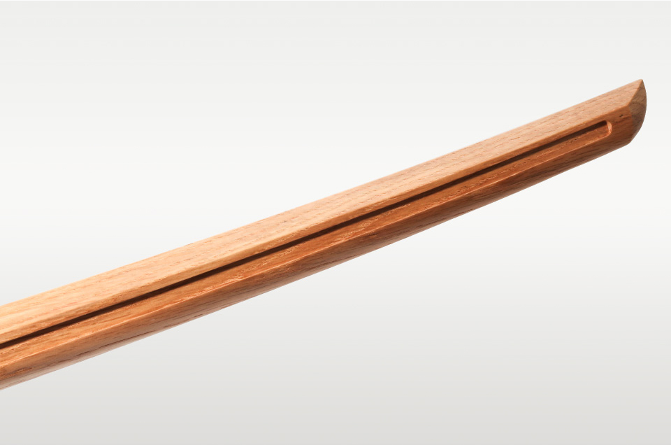 北海道産 ナラ樋入大刀 平峯（101.5cm） 【木刀・剣道型用楢材】