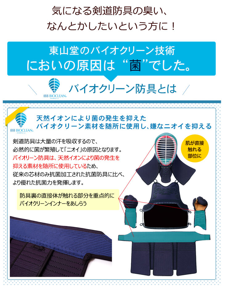 『A-1αBIOCLEAN（バイオクリーン）』5ミリテトニット剣道防具セット