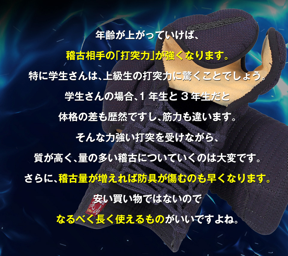「光山 -KOZAN-」 8mm織刺 剣道防具セット【ミシン刺・機械刺】