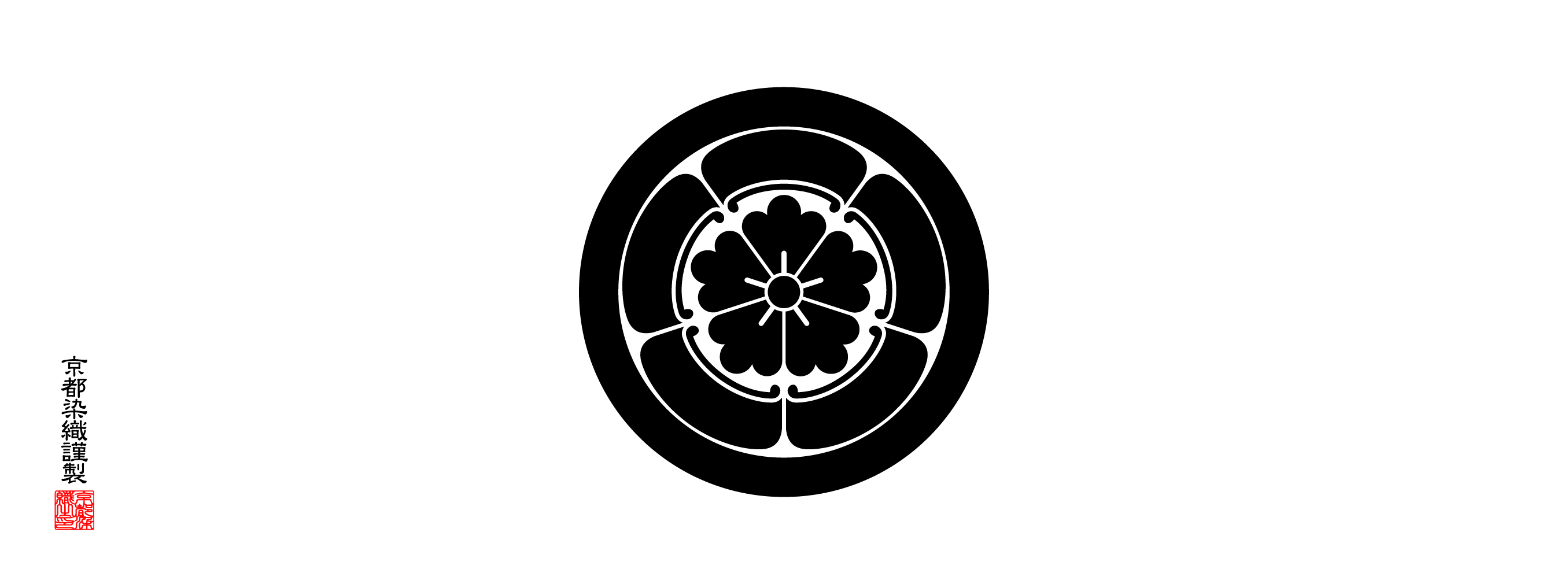 家紋手拭 丸に五瓜に唐花