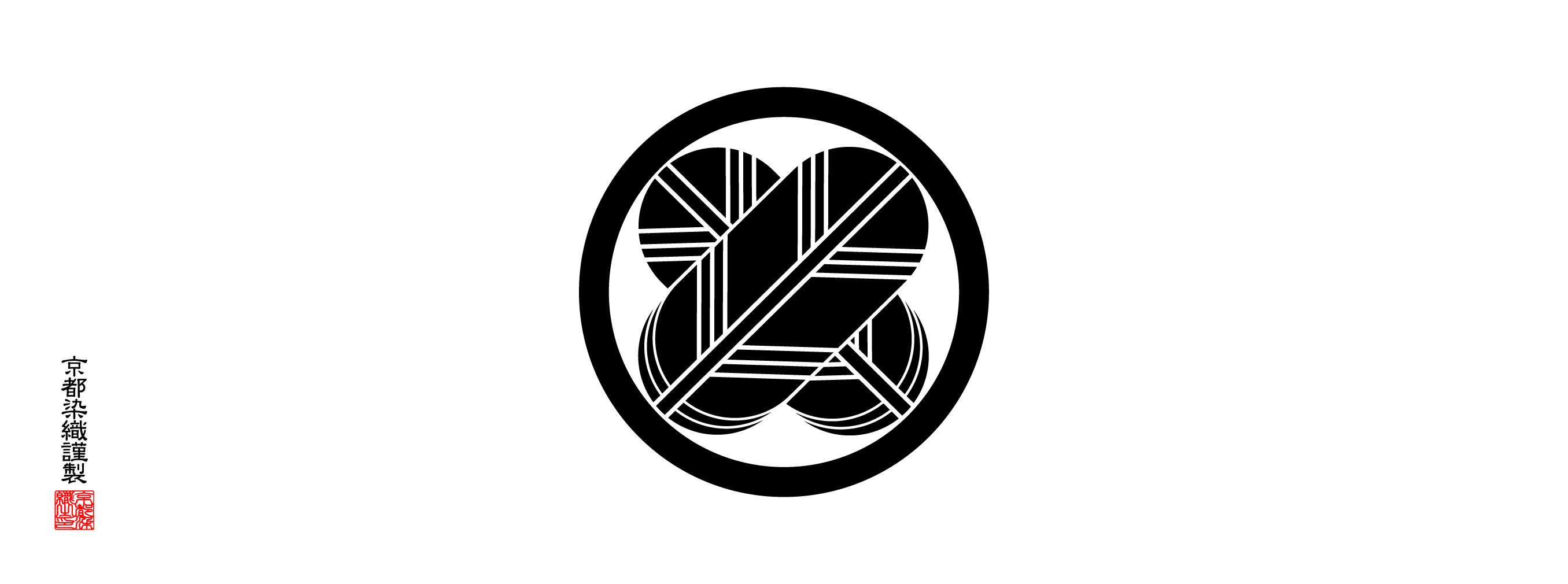 家紋手拭 丸に違い鷹の羽 