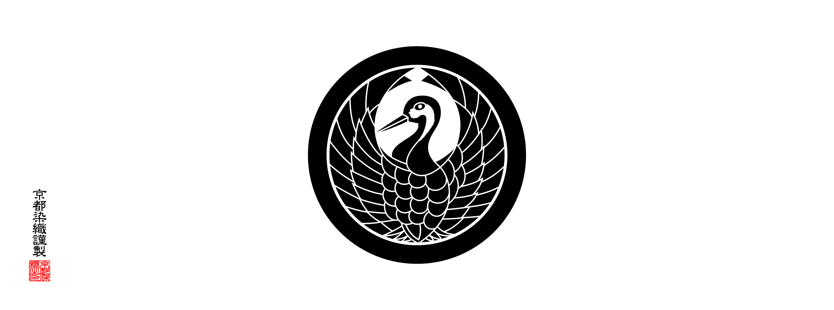 家紋手拭 丸に鶴の丸