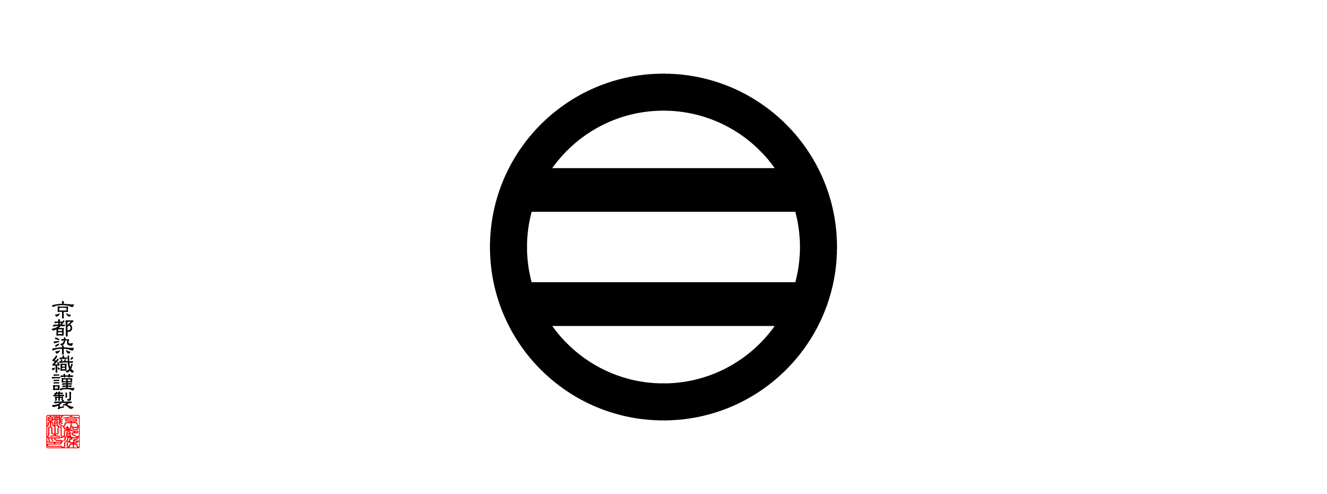 家紋手拭 丸に二つ引