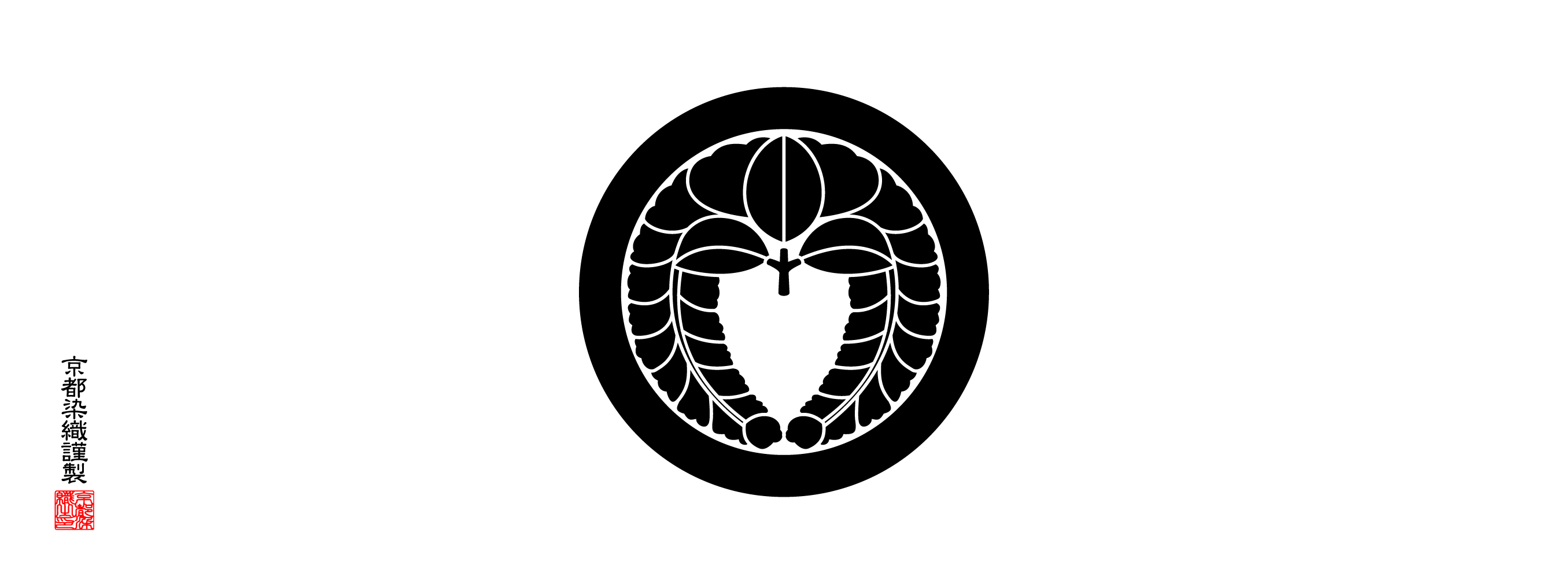 家紋手拭 丸に下り藤