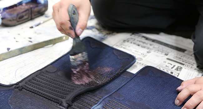 剣道防具の染め直しの方法 