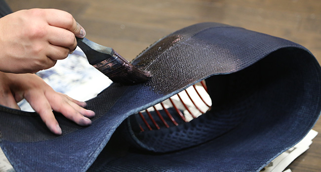 剣道防具の染め直しの方法 