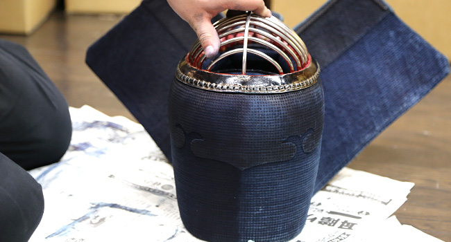 剣道防具の染め直しの方法 
