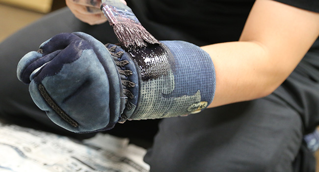 剣道防具の染め直しの方法 