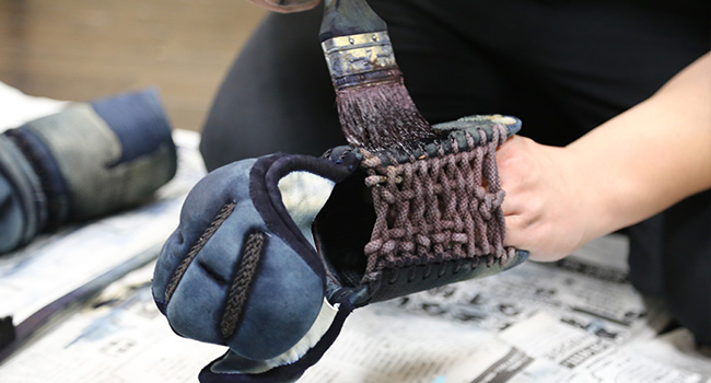 剣道防具の染め直しの方法 