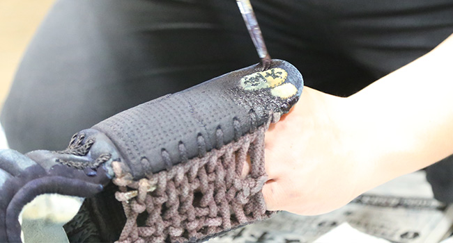 剣道防具の染め直しの方法 