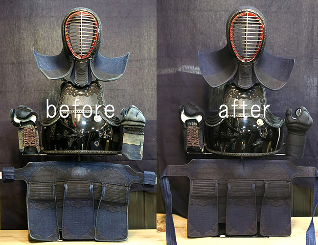 剣道防具の染め直しの方法 