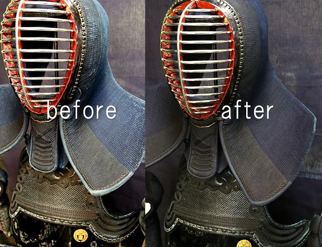 剣道防具の染め直しの方法 