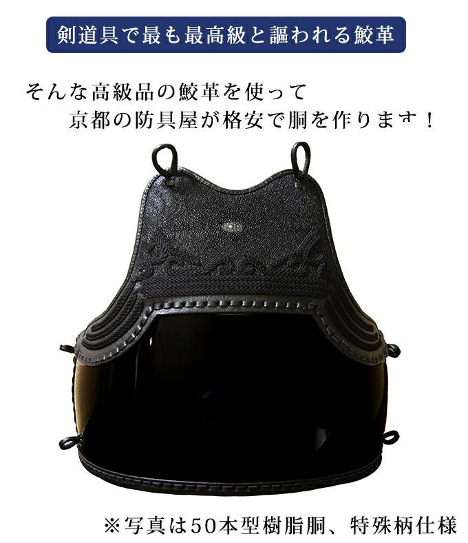 剣道　鮫胴 サメ胸胴（鮫胸胴） 50本型樹脂胴 特注品 | 剣道防具工房「源」