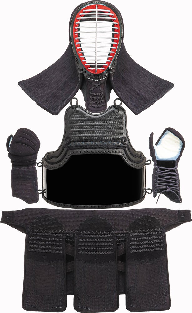 「旭峰」６ミリぐの目刺紺革防具セット