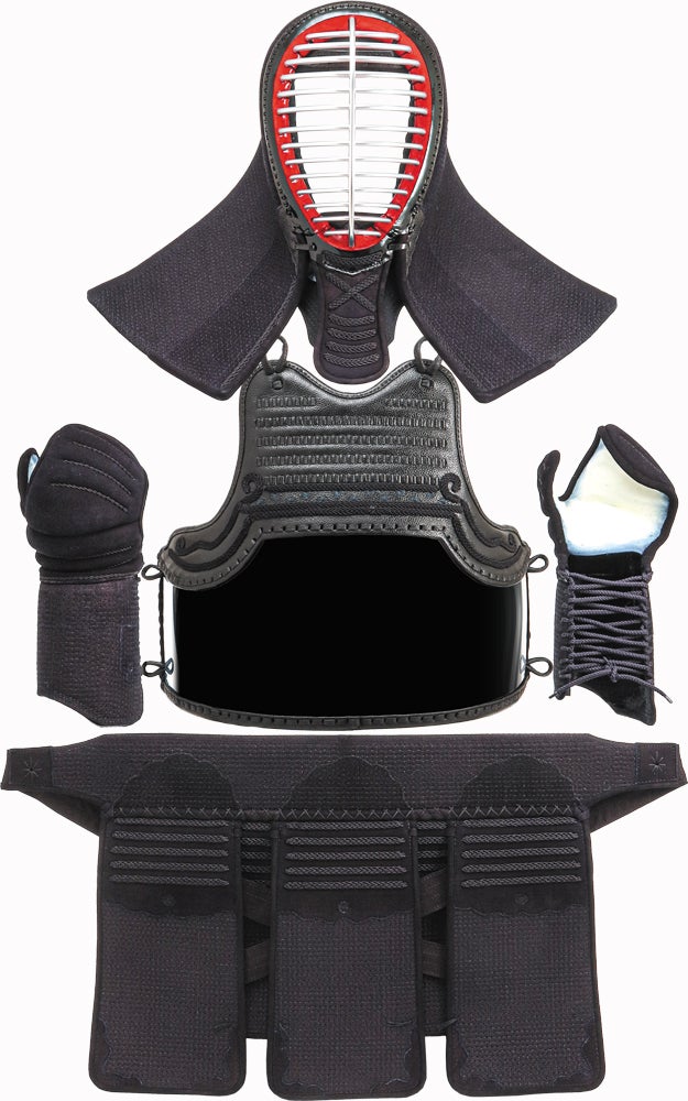 「旭峰」６ミリぐの目刺紺革防具セット